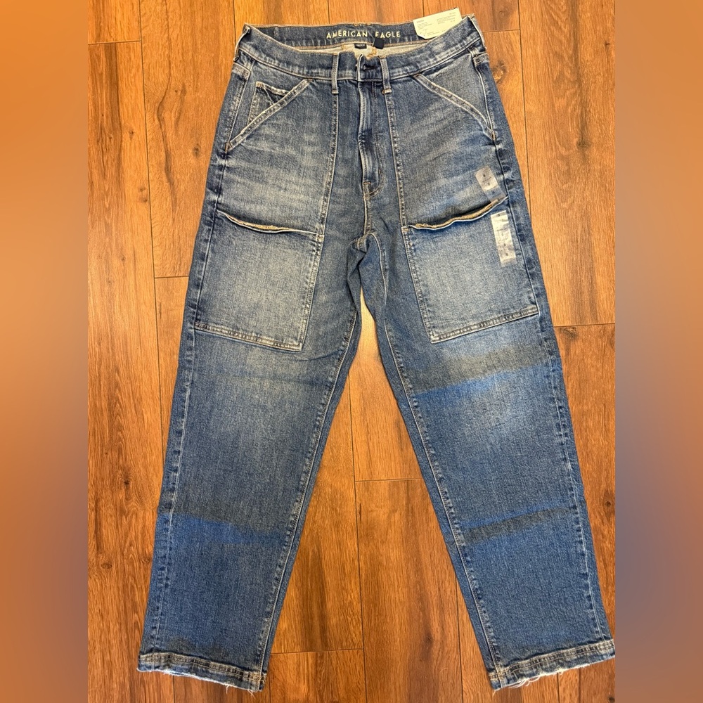 American Eagle Outfitters Super High Rise Baggy Straight Jean